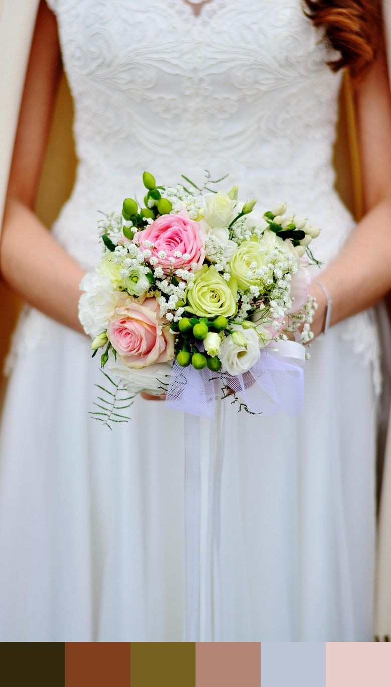 Bridal bouquet color palette