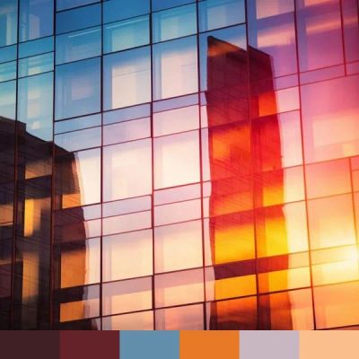 Colorful Glass Building color palette