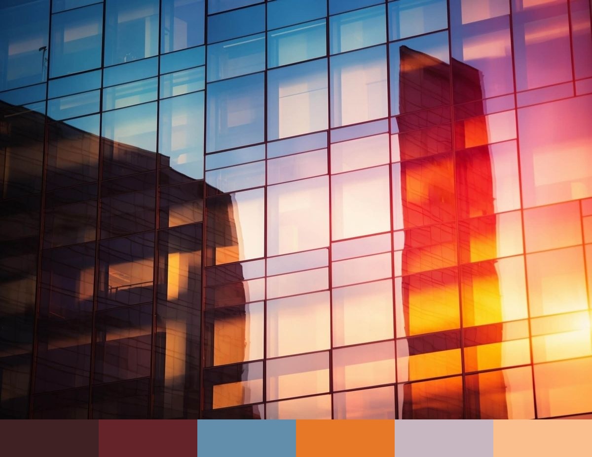 Colorful Glass Building color palette