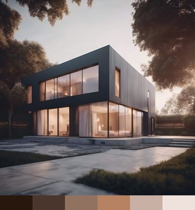 Modern Black House color palette