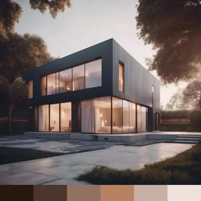 Modern Black House color palette