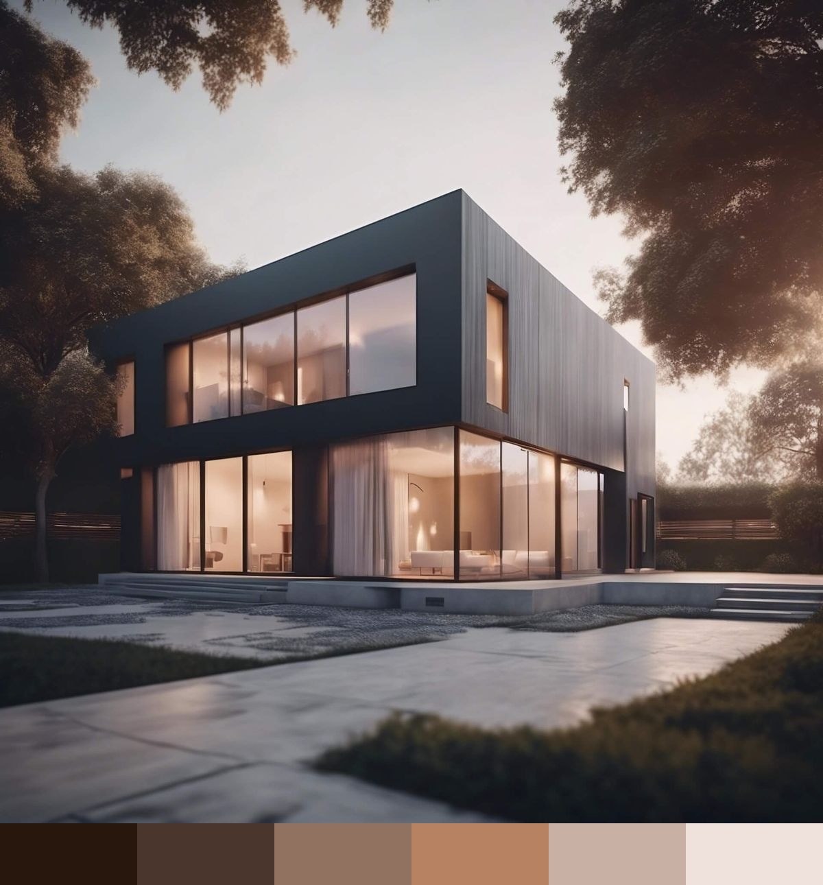 Modern Black House color palette