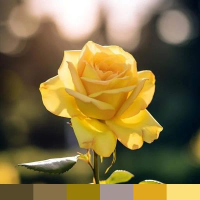 Single Yellow Flower color palette