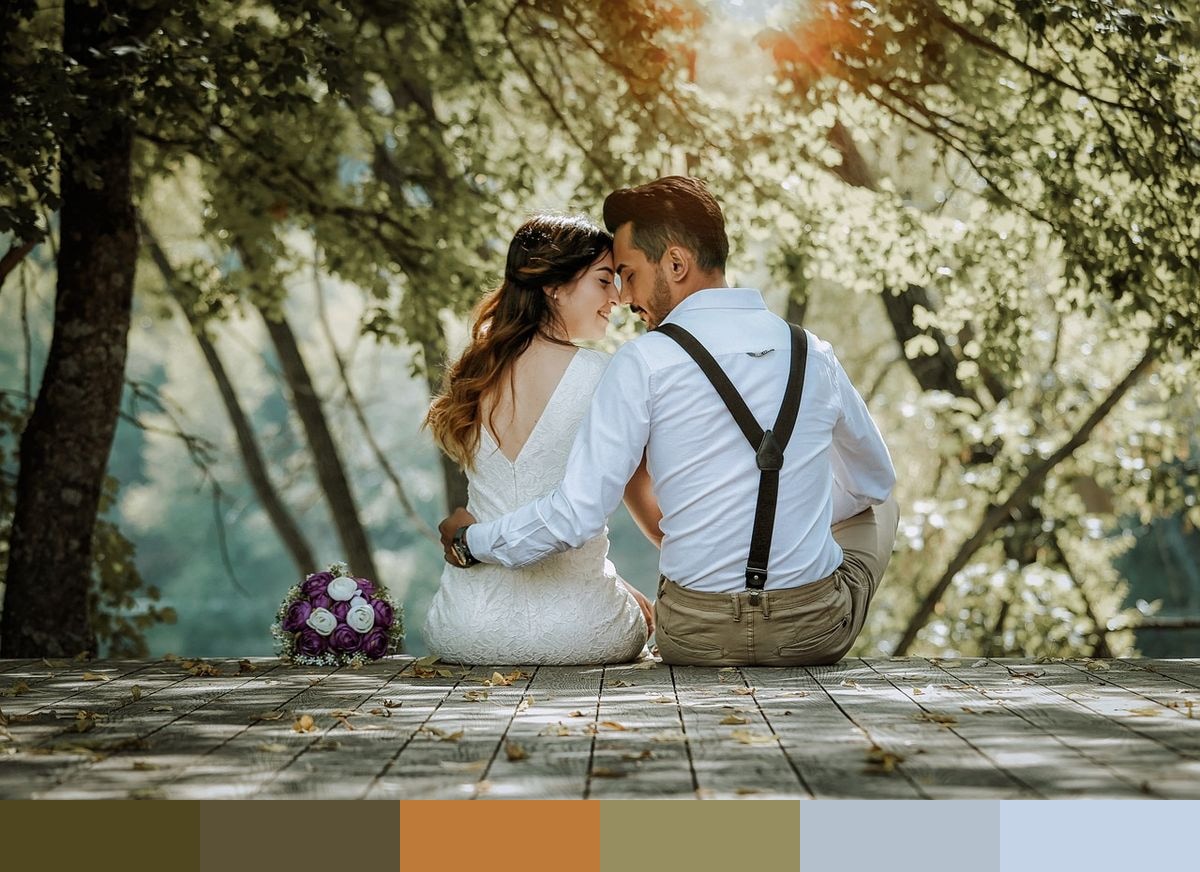 Wedding Day Couple color palette