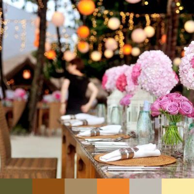 Wedding Reception Flowers color palette