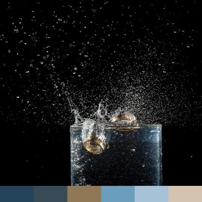 Wedding Rings Splashing color palette