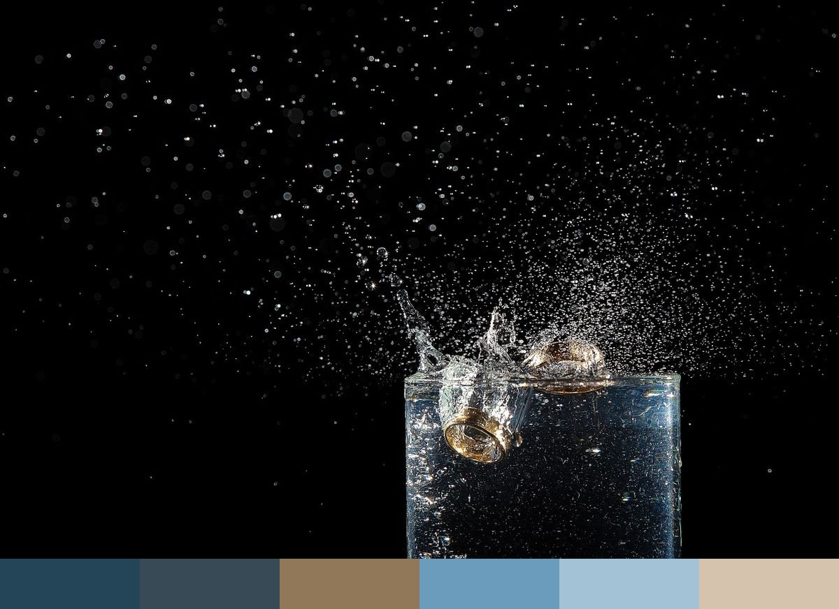 Wedding Rings Splashing color palette