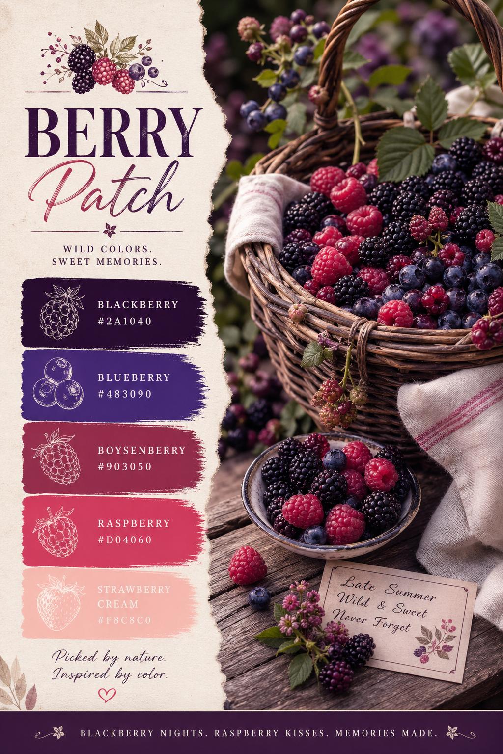 Berry Patch Color Palette — Blackberry, Blueberry, Boysenberry, and ...