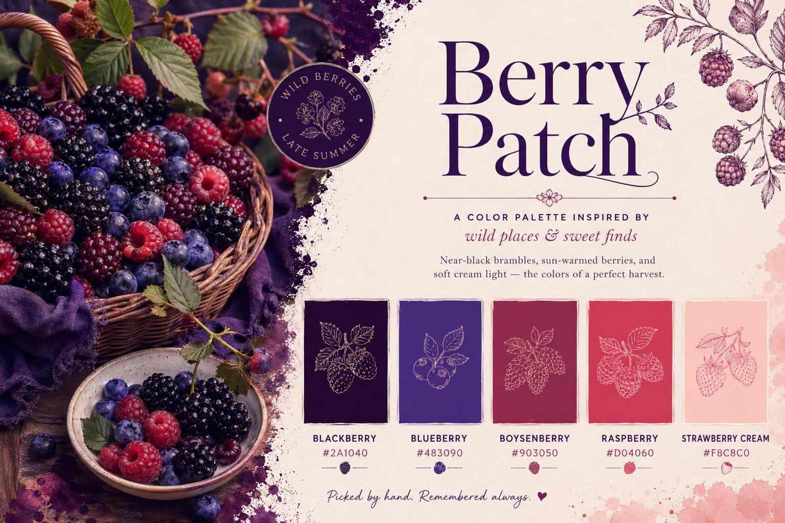 Berry Patch Color Palette — Blackberry, Blueberry, Boysenberry, and ...