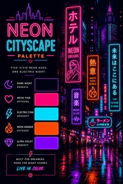 Neon Cityscape Palette