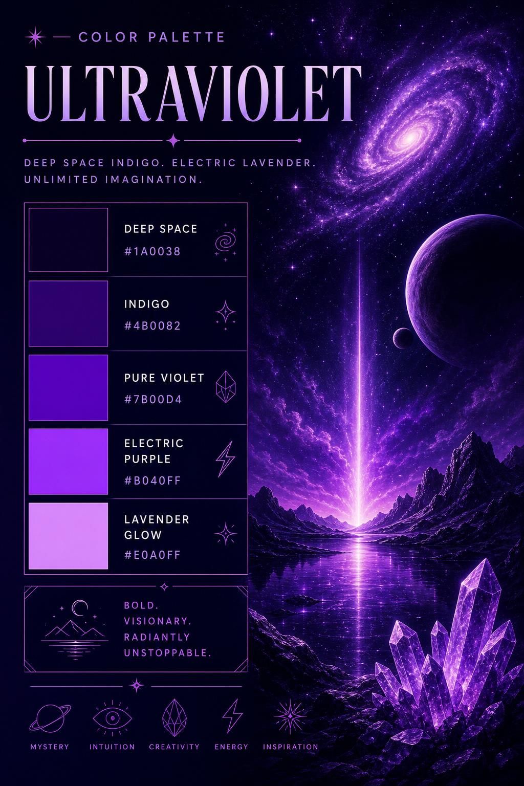 Ultraviolet Color Palette — Indigo, Pure Violet, Electric Purple, and ...
