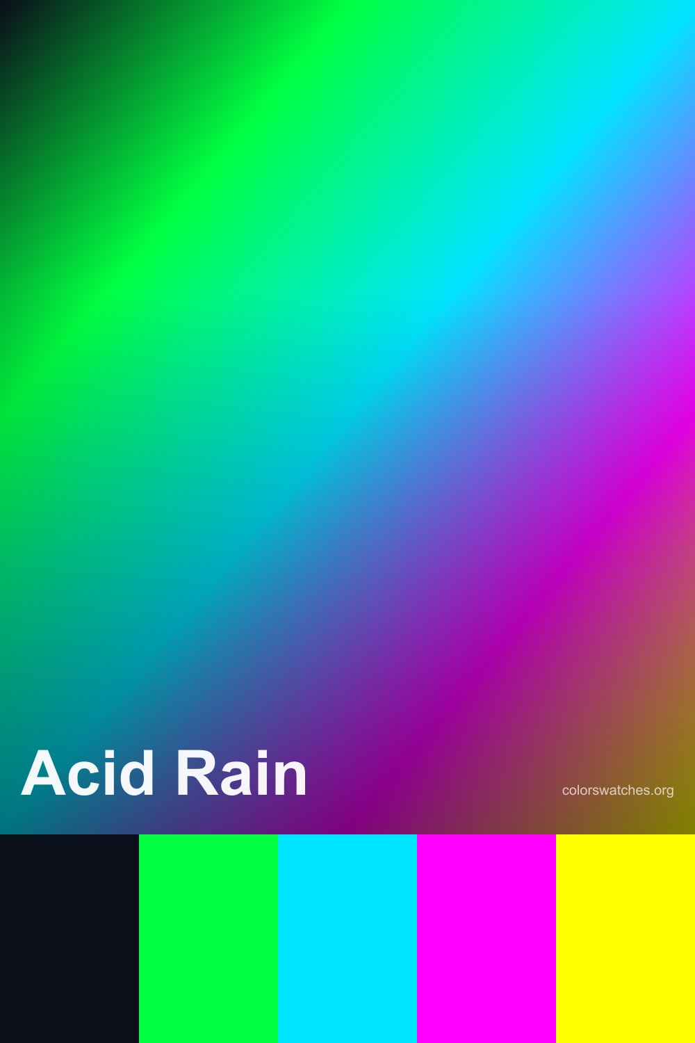 Acid Rain Color Palette — Matrix Green, Electric Cyan, Neon Magenta ...