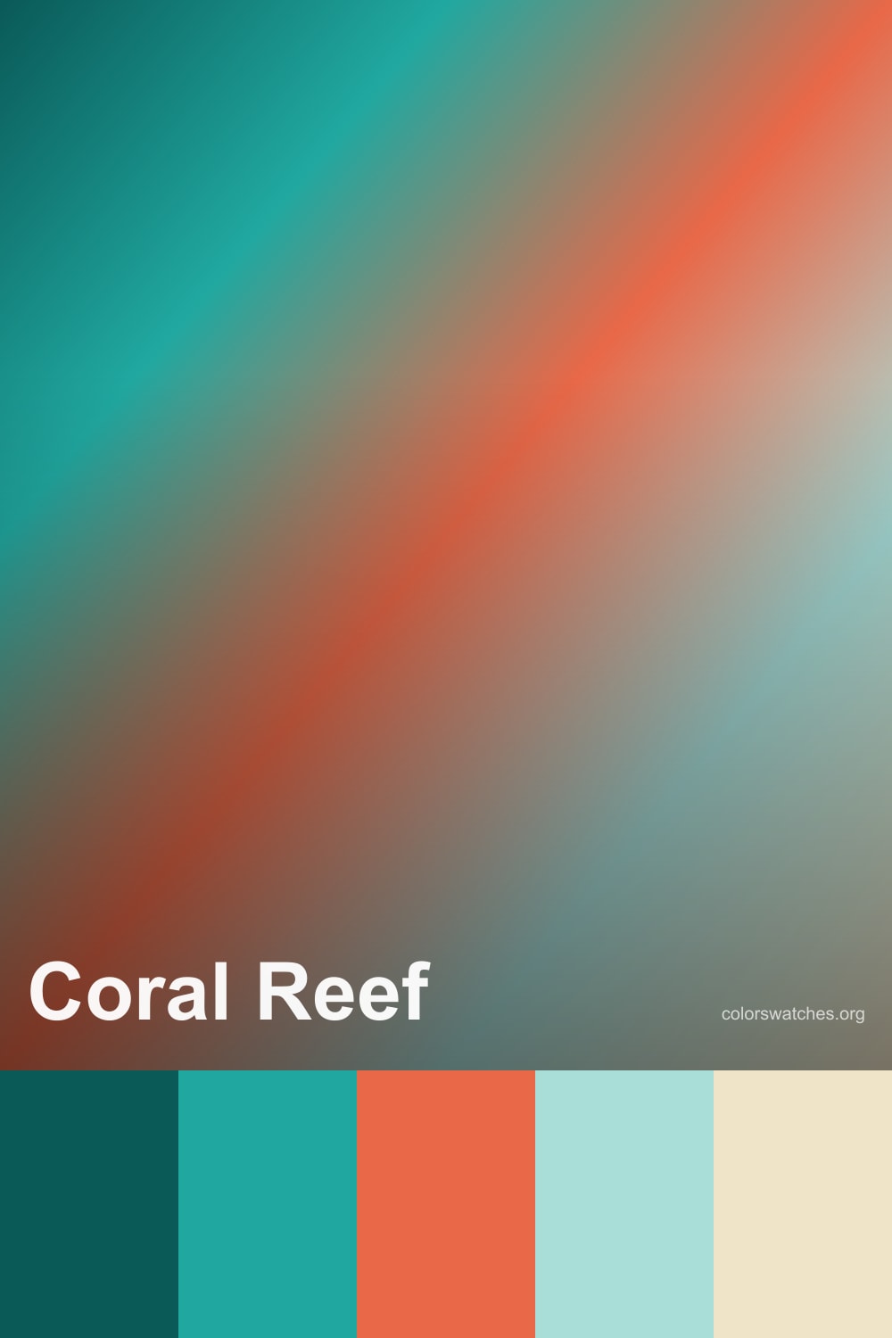 Deep Reef Color Code Coral Reef Color Palette — Teal, Coral, Turquoise, and Seafoam Hex ...