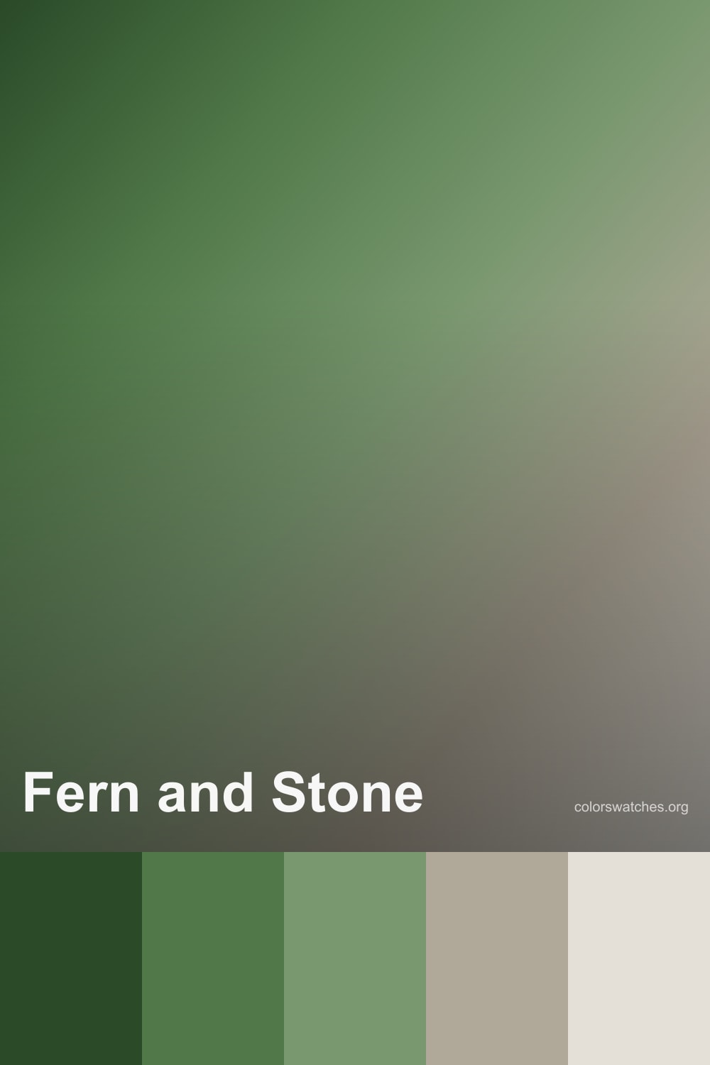 End Stone Color Code Fern and Stone Color Palette — Green, Sage, and Grey Hex Codes ...
