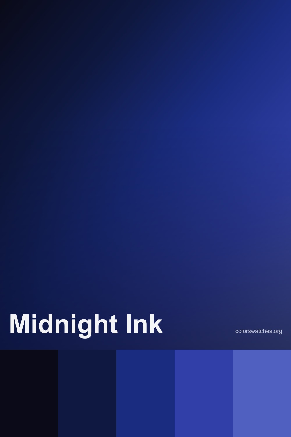 Deep Ink Navy Color Midnight Ink Color Palette — Ink Black, Deep Navy, Royal Indigo, and ...