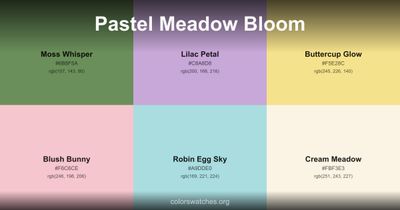 Pastel Meadow Bloom