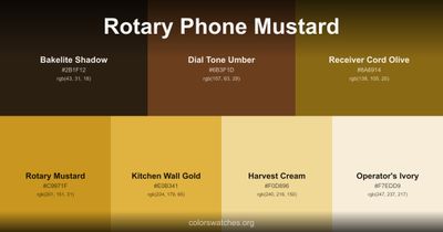 Rotary Phone Mustard