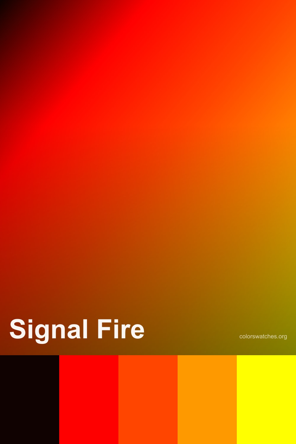 Signal Fire Color Palette — Neon Red, Electric Orange, Amber Neon ...