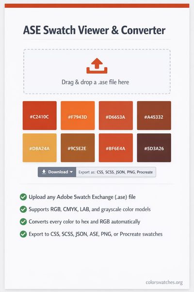 ASE Swatch Viewer &amp; Converter