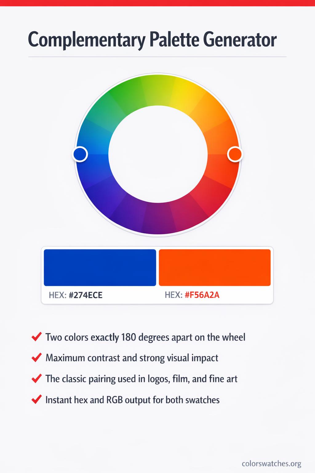 Complementary Color Palette Generator — Free Online Tool ...