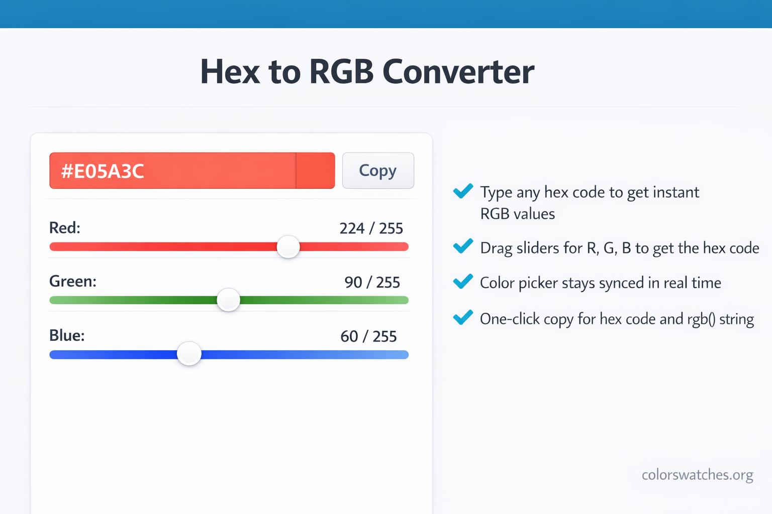 Hex ↔ RGB Converter — Convert Between Hex and RGB Color Codes ...