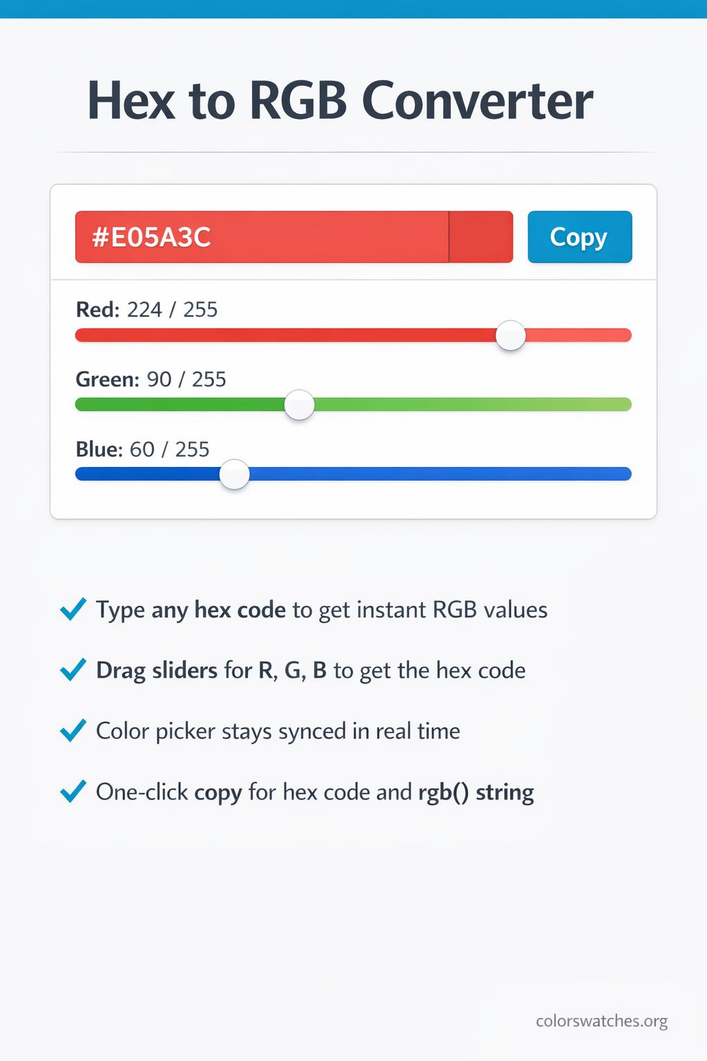 Hex ↔ RGB Converter — Convert Between Hex and RGB Color Codes ...