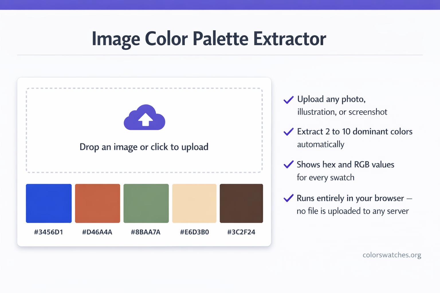 image color palette extractor using html, css and... Image Color Palette Extractor — Extract Colors from Any Photo ...