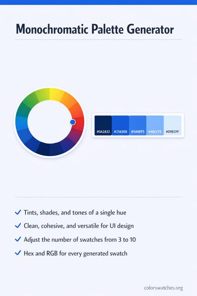 Monochromatic Color Palette Generator