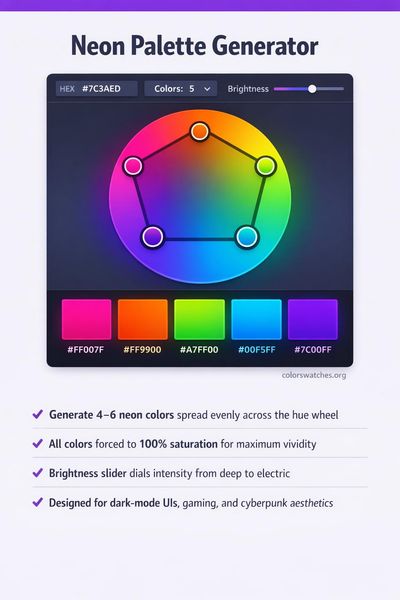 Neon Color Palette Generator