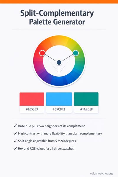 Split-Complementary Color Palette Generator
