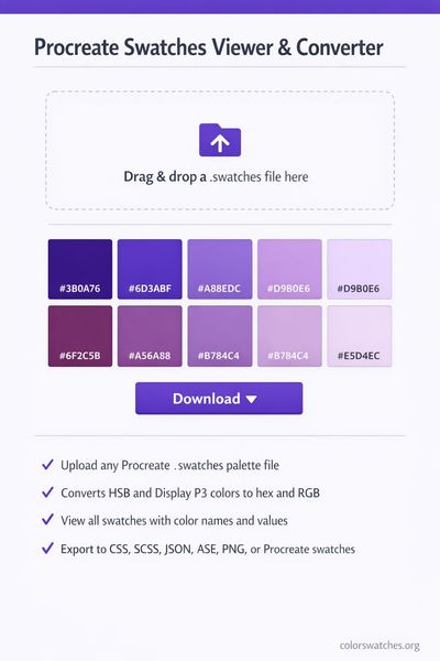 Procreate Swatches Viewer &amp; Converter