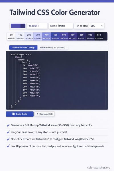 Tailwind CSS Color Generator